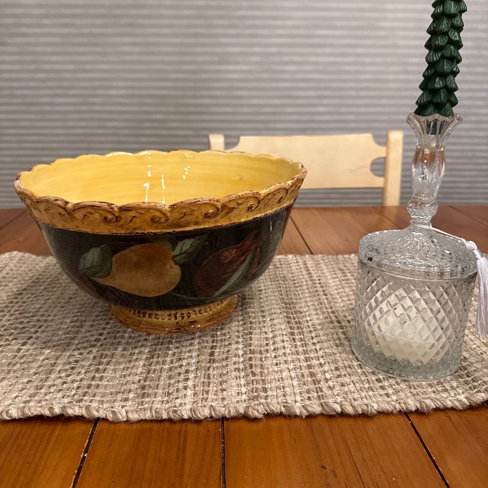 Raymond Waites Pompeii Serving Dish Bowl Certified International Large Bowl